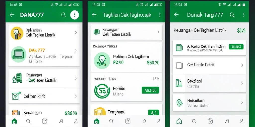 Antarmuka DANA777 untuk Cek Tagihan Listrik yang sederhana dan efektif.