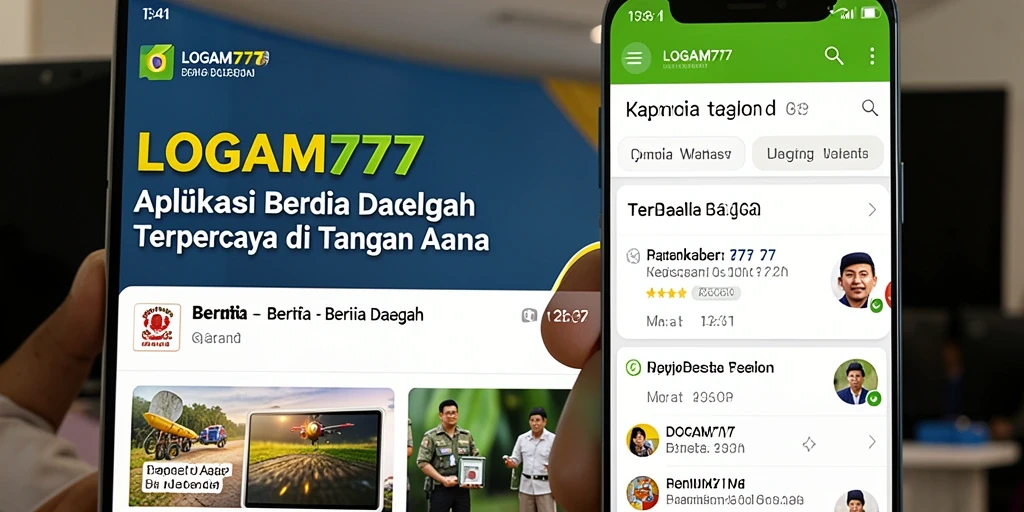 Tampilan antarmuka user-friendly LOGAM777 untuk berita daerah.