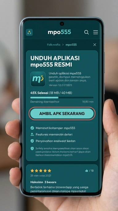 Tampilan halaman APK mpo555