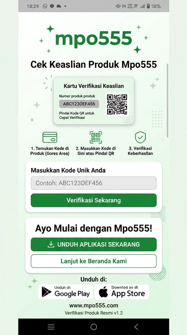 Tampilan kanal resmi mpo555